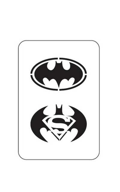 Трафарет для аквагрима "Бетмен", прямоугольный 9 на 6 см