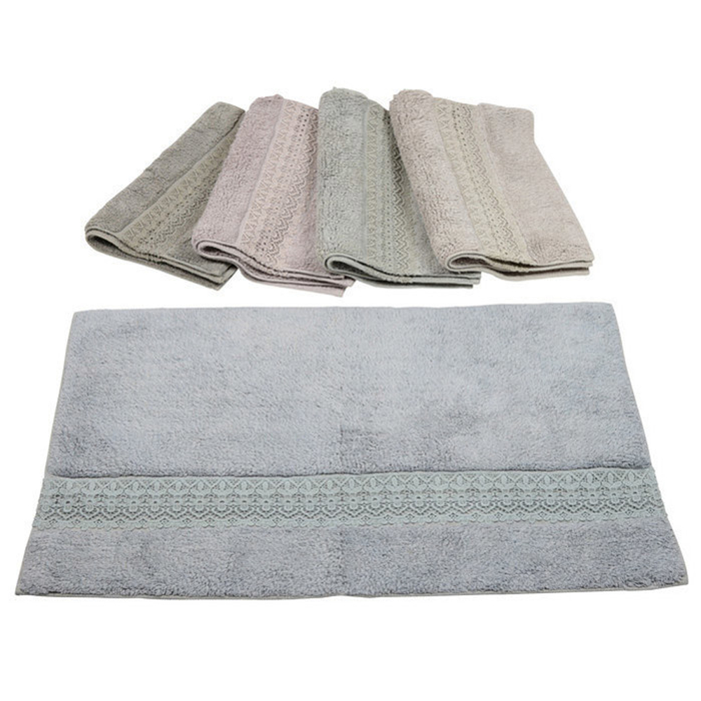 Коврик для ванны "Далия" серый 50x80см