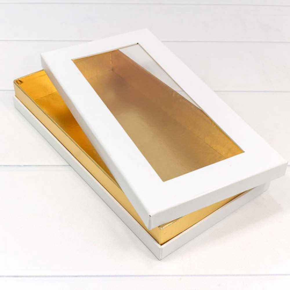 Коробка Для конфет 30х15.5х4.5 см с окошком (Белый)