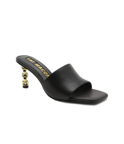 Кожаные шлепанцы Kat Maconie - черный(FAYZA)