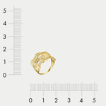 Женское кольцо из желтого золота 585 пробы без вставки (арт. 01-20010-2045)