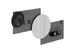 Вешалка Stripe M горизонтальная с зеркалом D 60 см (серый)