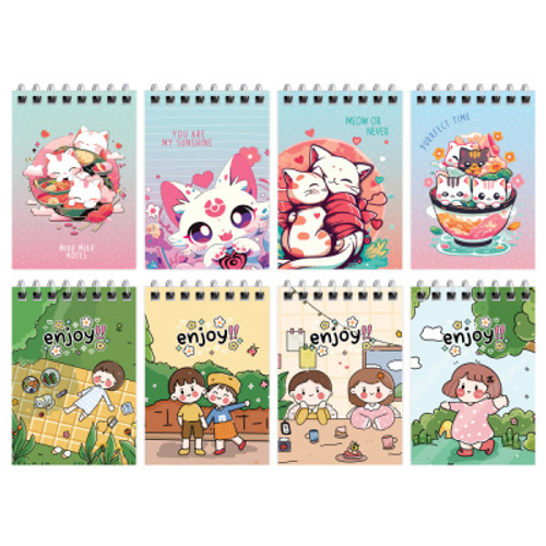 Блокнот А7 40л. на гребне BG "Anime style" И