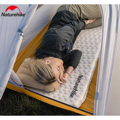 Коврик самонадувающийся Naturehike, 196х65х3,5 см, увеличенный, светло-серый