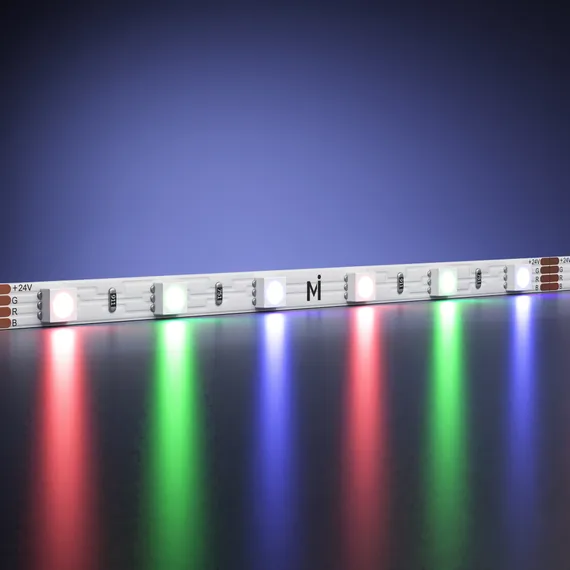 Светодиодная лента Ультра 24В 3838 6Вт/м Цветная (RGB) 5м IP 20 201129 Led Strip 201129