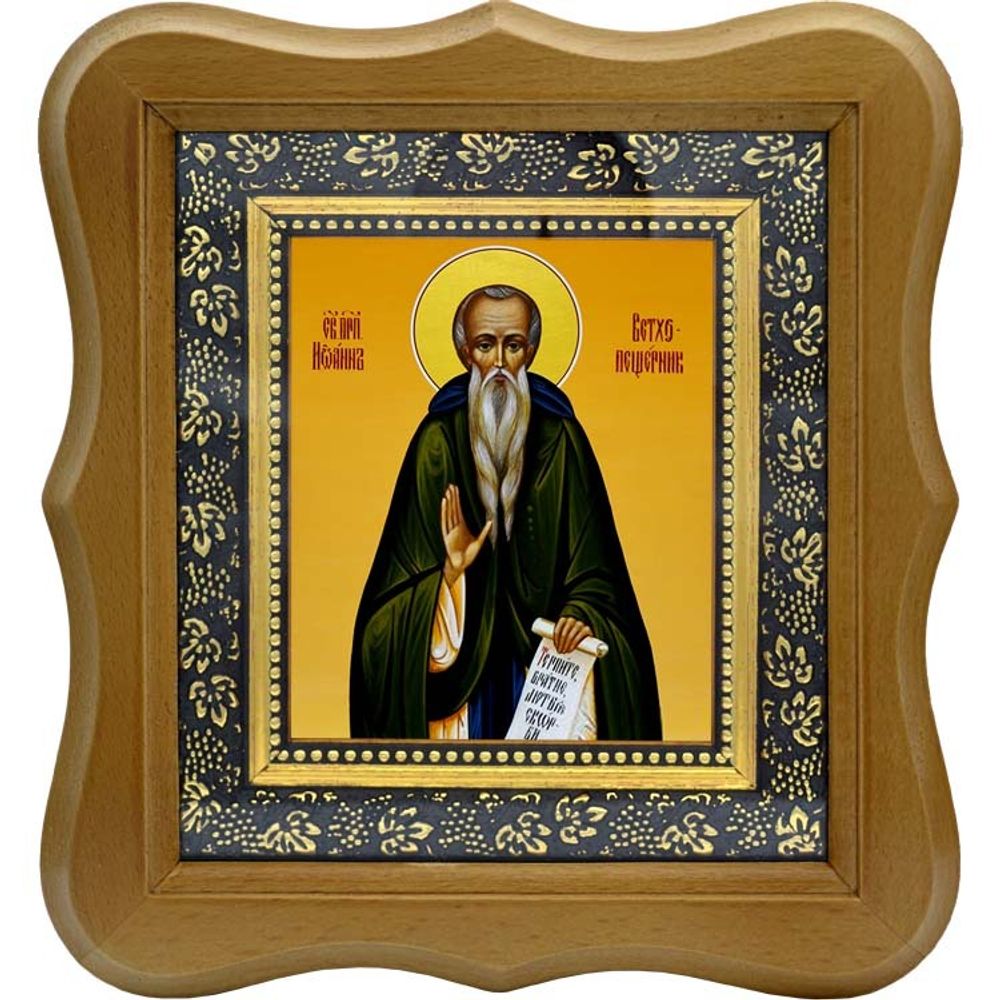 Иоанн Ветхопещерник, преподобный иеромонах. Икона на холсте.