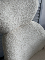 Стул М-City DISAUR Варди (Vardy) поворотный на 360 градусов, Белый букле Xd841-01, Серый