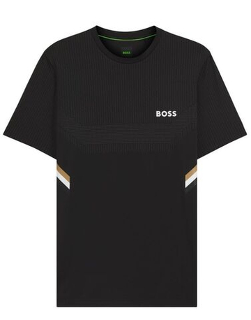 Мужская теннисная футболка BOSS Tech TOC - black