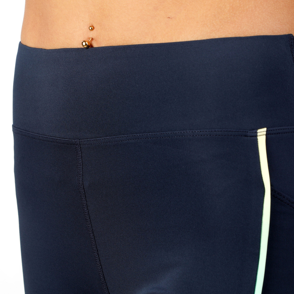 Женские теннисные брюки Quiet Please Rainbow Backswing Tight Women - Blue