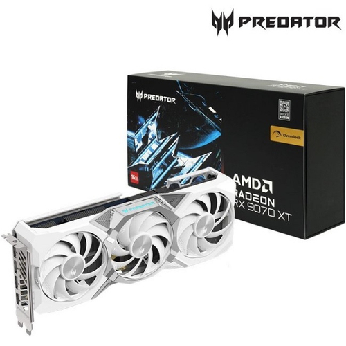 Видеокарта Acer Radeon RX 9070 XT PREDATOR BIFROST WHITE OC 16GB (DP.Z4FWW.P02)