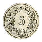 Switzerland, 5 Rappen, 1938 – Libertas Series, VF