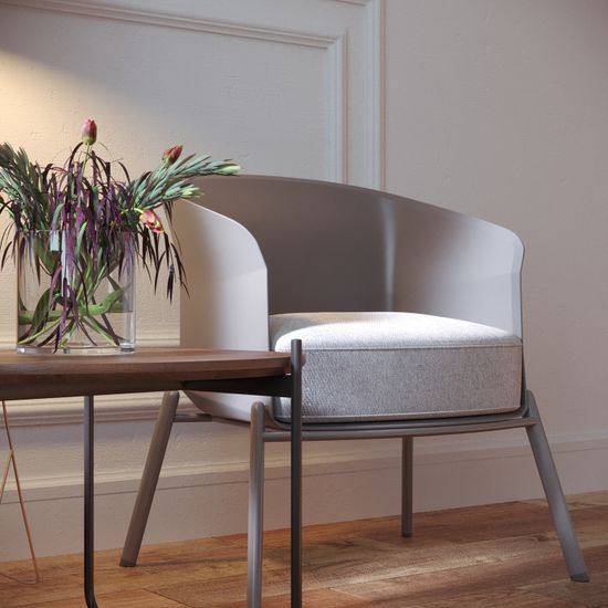 Кресло Wally Plastic серое