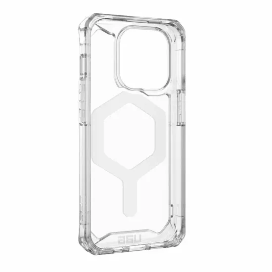 Чехол с поддержкой MAGSAFE Uag Plyo для iPhone 15 Pro 6.1", цвет прозрачный/белый (Ice/White)