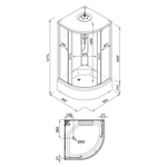 Душевая Кабина Лайн 90*90 В