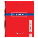 Тетрадь А5, 96 л., BRAUBERG, гребень, клетка, обложка картон, "CONTRACT", 400527, 4шт