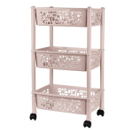 Этажерка Keeplex Light на колесиках трехсекционная прямоугольная 37х29х69см бежевый топаз