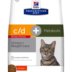 Hill's Feline c/d + Metabolic Urinary Stress - диета для кошек для контроля веса и лечения МКБ при стрессе