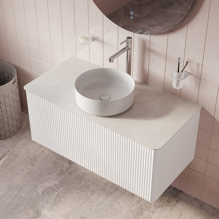 Столешница IDDIS Optima Home, керамогранит, 100 см, cветло-серый бетон, OPH10W0i89