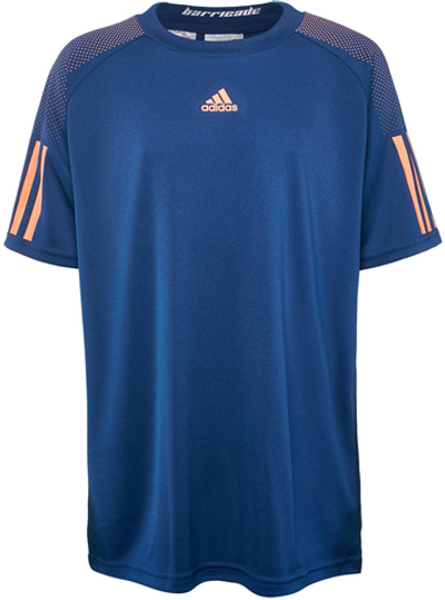 Футболка для мальчика теннисная Adidas Barricade Tee - mystery blue/glow orange