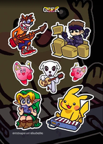 Стикеры VGM (Пикачу, Крэш, Линк)