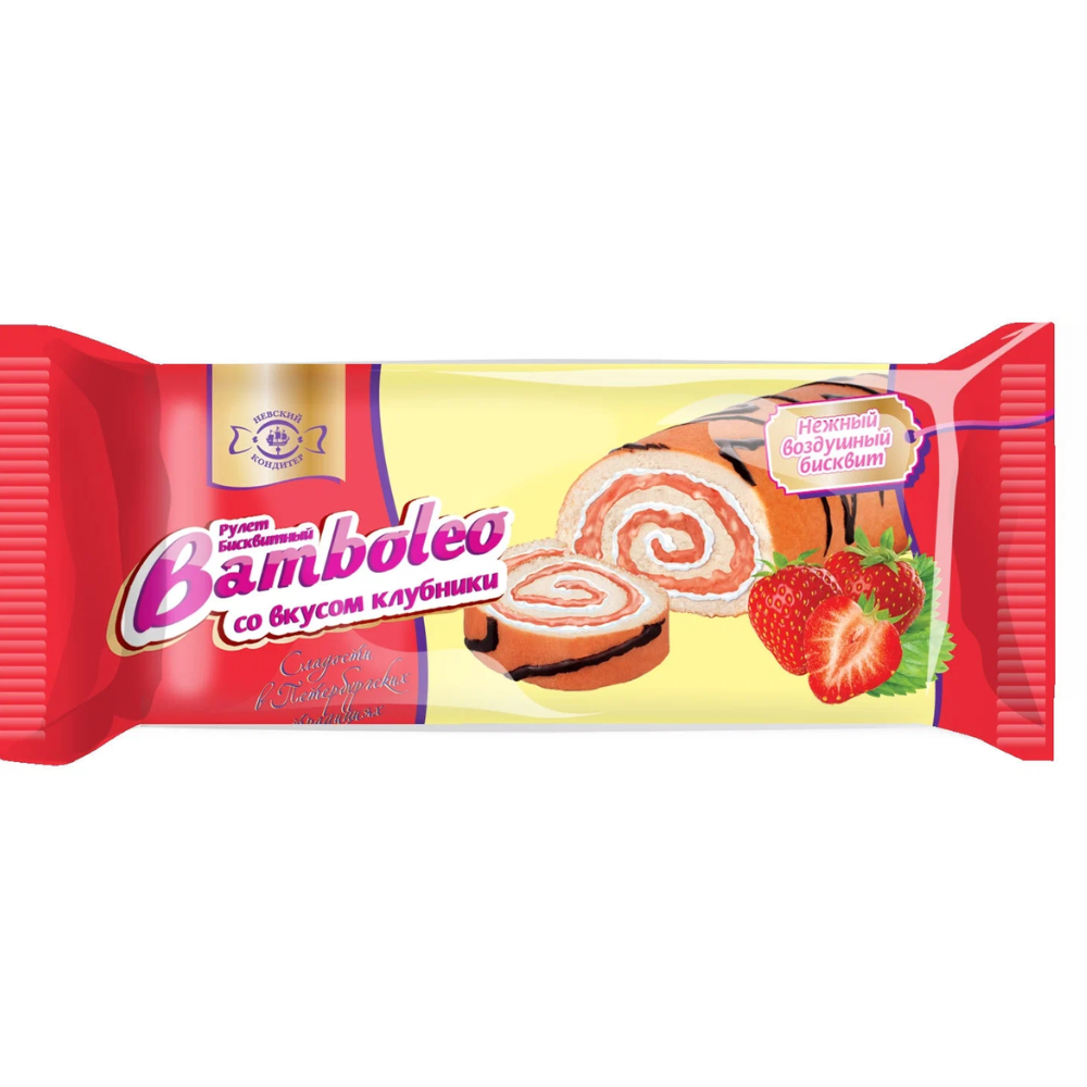 Рулет Bamboleo со вкусом клубники 145 гр
