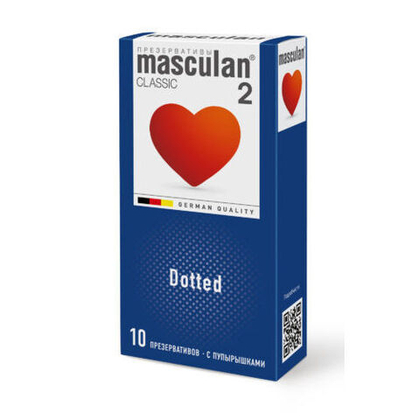 Презервативы Masculan Classic 2,  10 шт.  С пупырышками (Dotty)