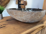Раковина из речного камня RS-65802 60х47х15 из натурального камня
