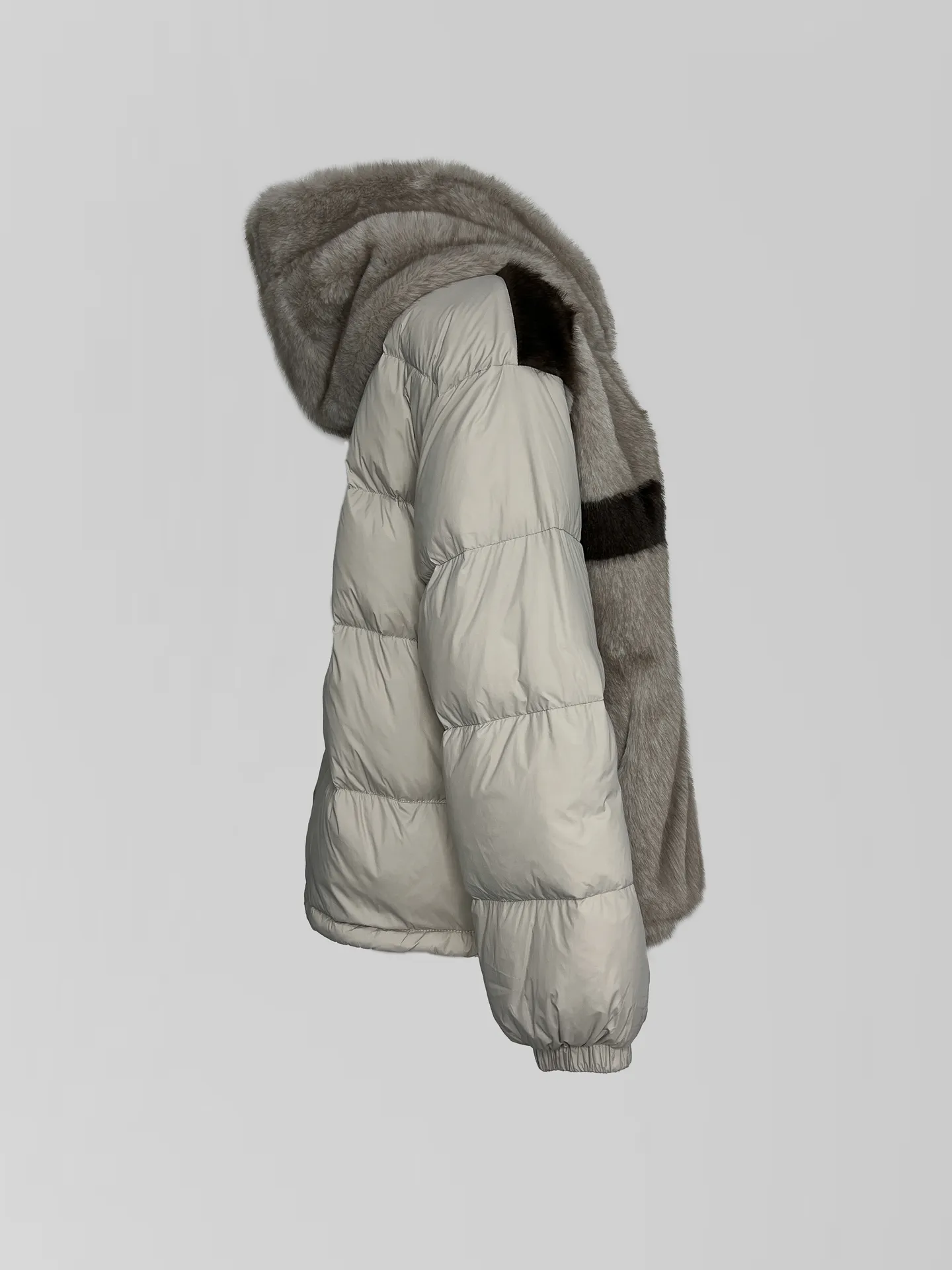 Куртка ALLURE YKE5225 с меховыми вставками и капюшоном