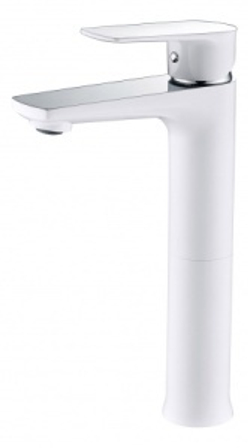 Смеситель KAISER Atrio для раковин высокий Ø35 белый-хром