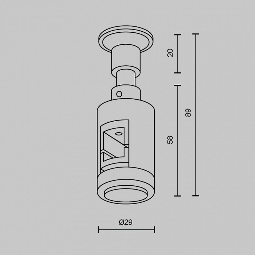 Крепление для трека Maytoni  TRA155CW-S1-PT