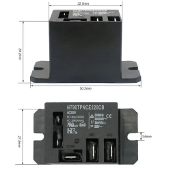 Реле котла, водонагревателя 220 вольт NT90TPNCE220CB аналог NT90TPNCE220CF