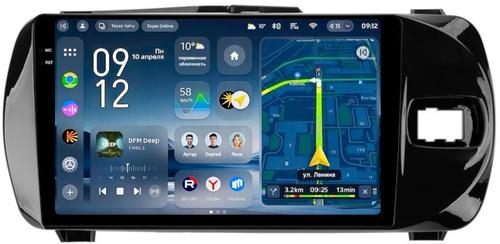Магнитола для Toyota Vitz 3 2014-2019 - Teyes CC4-PRO монитор 9.5" 2K QLED на Android 13, Быстрейшая, Snapdragon 778G, ИИ, CarPlay, DSP, 4G SIM-слот