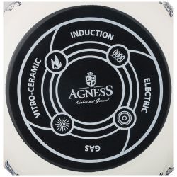КАСТРЮЛЯ ЭМАЛИРОВАННАЯ AGNESS С КРЫШКОЙ, СЕРИЯ ВИНТАЖ 2,1Л, ДИАМЕТР=16СМ (КОР=4ШТ.)