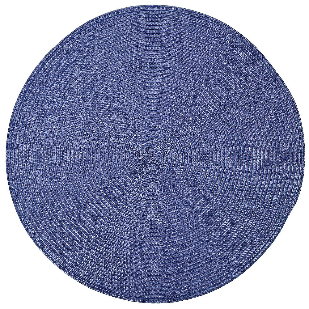 Салфетка сервировочная (плейсмат) " " (синяя) d=38см (min4) (упаковочный пакет)
