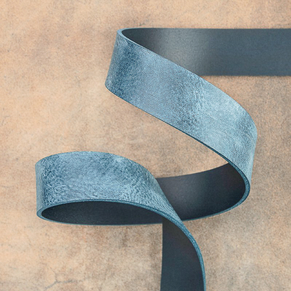 Ременная заготовка Аляска СКА34 цв. Синий, толщ. 3,3-3,5 мм