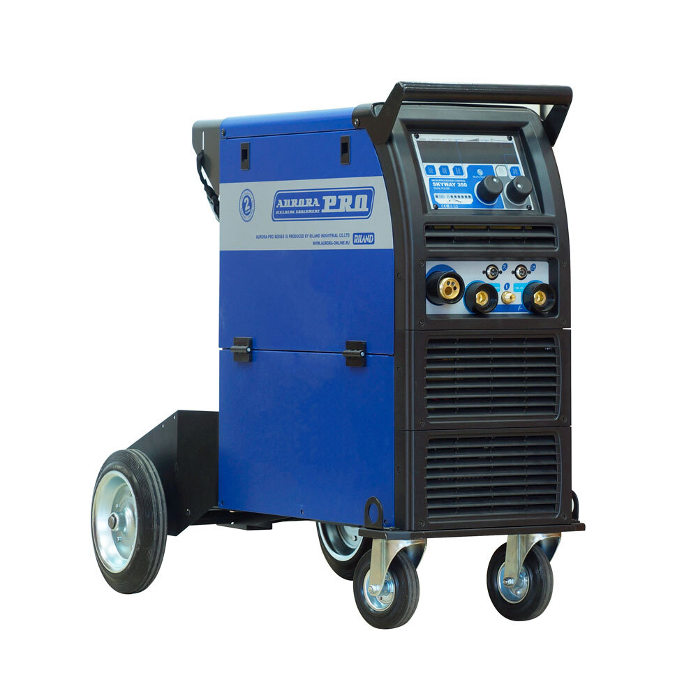 Инверторный сварочный полуавтомат для сварки алюминия AuroraPRO SKYWAY 350 DUAL PULSE с воздушным охлаждением