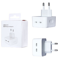 Сетевой адаптер питания USB-C + C 50W (белый)