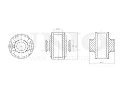 Сайлентблок задний переднего нижнего рычага UNIO RMP-20427