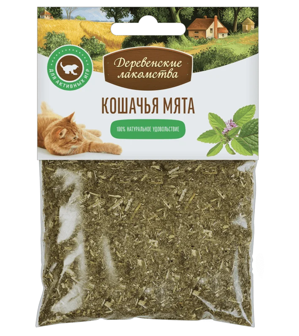 Деревенские лакомства Для кошек Кошачья мята, 15гр.