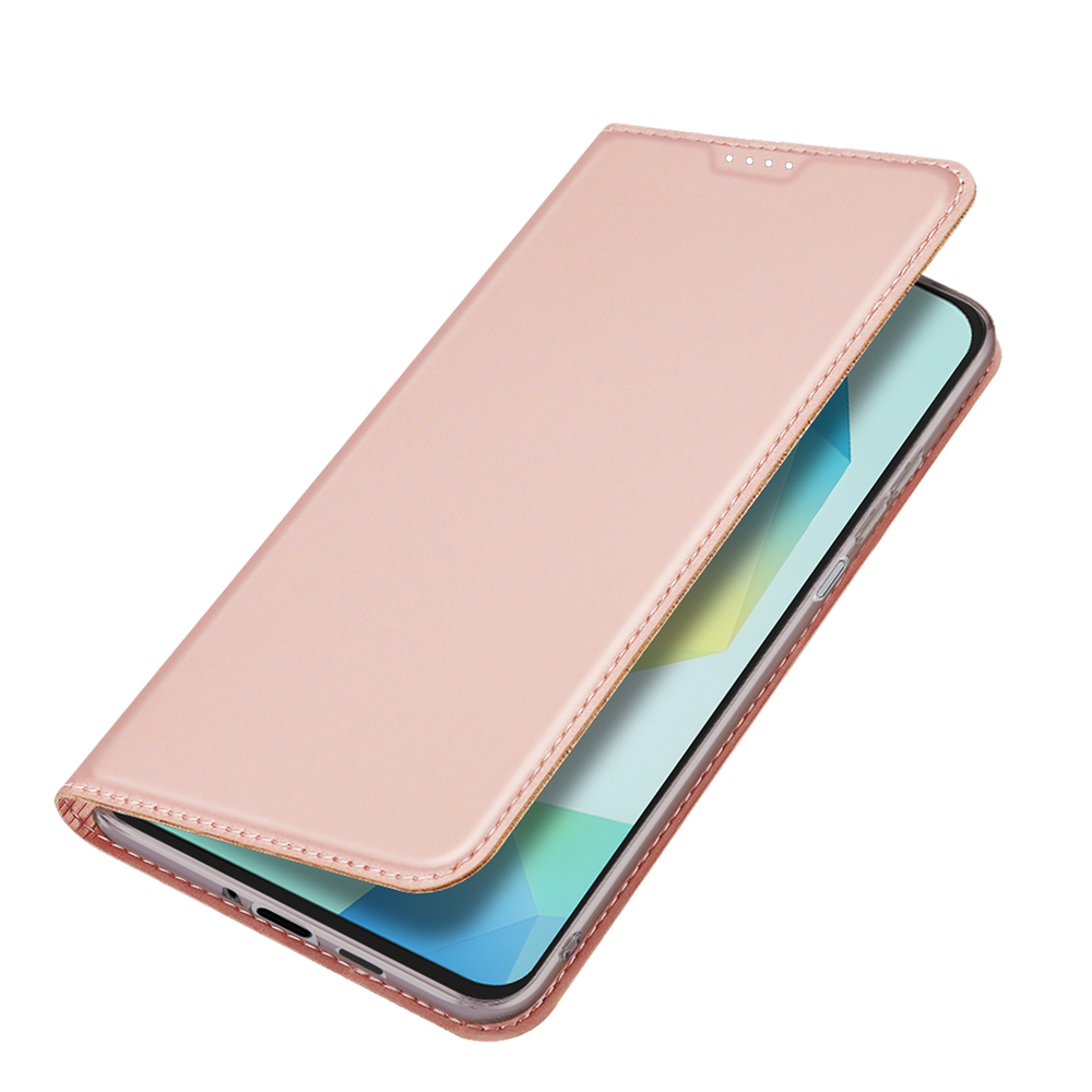 Чехол книжка из PU кожи розового цвета от Dux Ducis для Samsung Galaxy A17 5G, серия Skin Pro Series Case