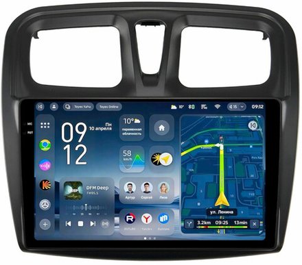 Магнитола для Renault Logan 2, Sandero 2 2014+ - Teyes CC4-PRO монитор 10.36" 2K QLED на Android 13, Snapdragon 778G, AI, CarPlay, DSP, 4G SIM-слот
