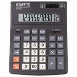 Калькулятор настольный STAFF PLUS STF-333 (200x154мм), 12 разрядов, двойное питание