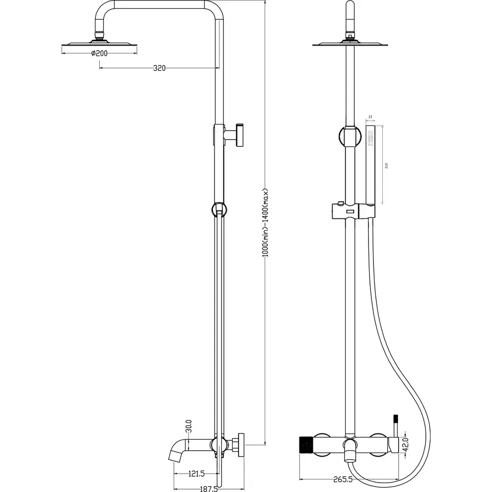 Напольный смеситель для ванны с душем Boheme Uno 469-G