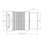 Слив д/унитаза 190/370 Ani гибкий с выпуском K821 АНИ пласт
