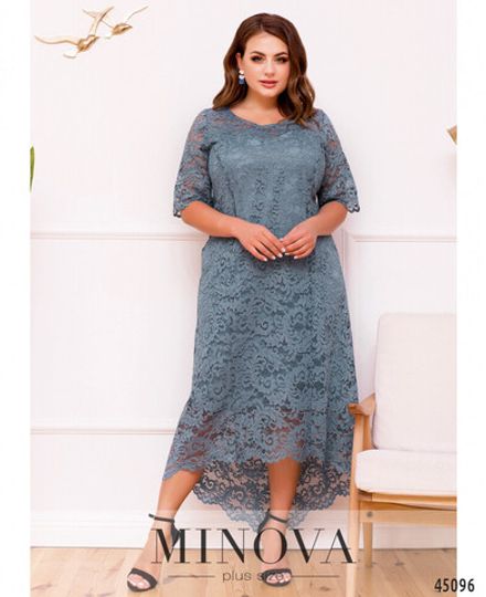 Платье 18-025-Дымчато-синий Minova Фото 2