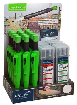 Набор строительных карандашей маркеров (6060 - 12 шт, 6030 - 3 шт, 6045 - 3 шт, 6050 - 3 шт, 6055 - 3 шт) PICA-MARKER 6020
