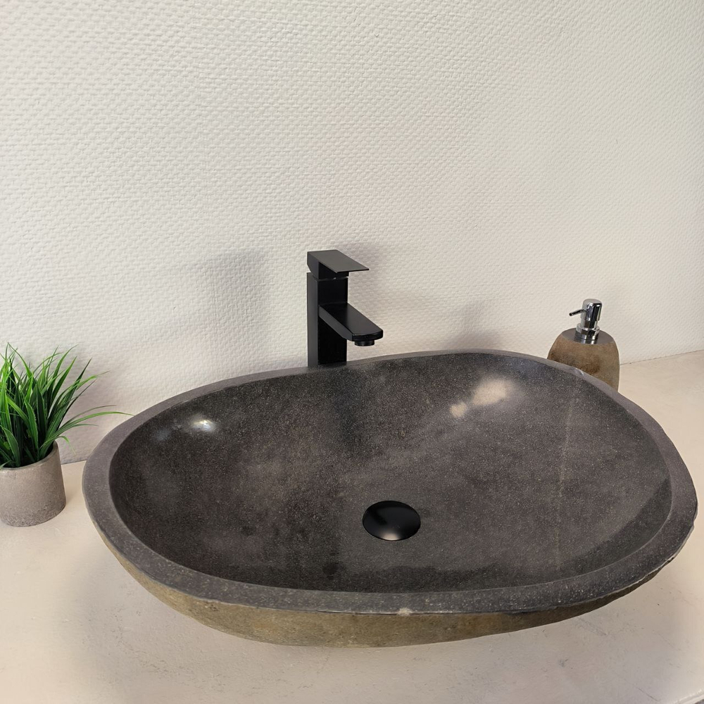 Раковина из речного камня RS-66037 63х47х16 из натурального камня