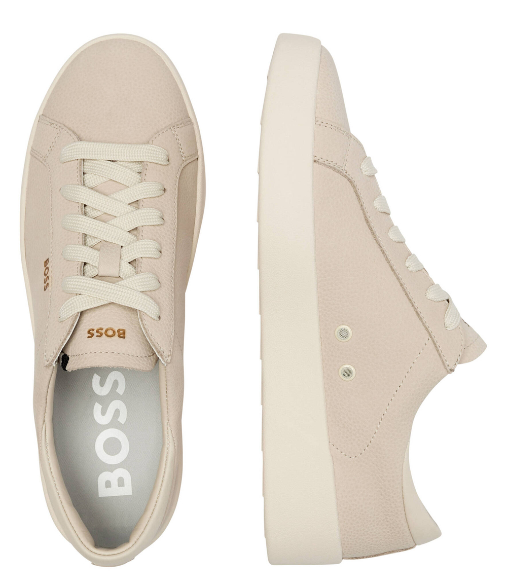 Кожаные кроссовки Belwar_Tenn_tb BOSS BLACK - бежевый(50529509)