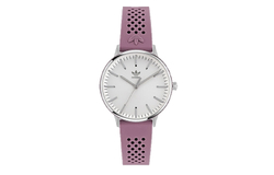 Adidas Originals STYLE Wrist Watch Quartz Movement Silicone Strap Silver Dial Women"s Watch 50m Water Resistant