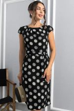 Платье Габриэль (черное/круги) П13953-10М LT Collection
